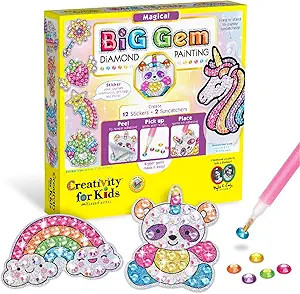 Creativity for Kids Big Gem Diamond Painting Kit - Create Your Own Magical Stickers and Suncatche... | Amazon (US)