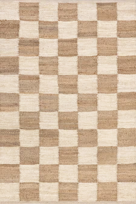 Ivory Cassia Classic Checkered 5' x 8' Area Rug | Rugs USA