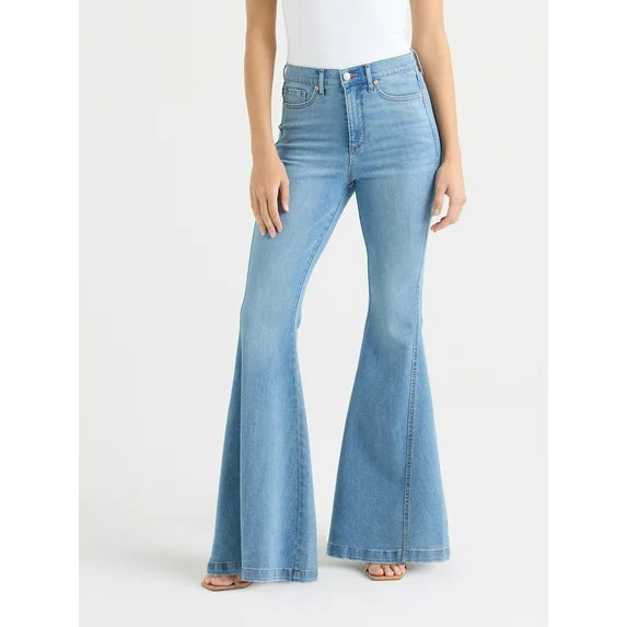 Sofia by Sofia Vergara Women's and Women's Plus Size Melisa High Rise Mega Flare Jeans, 32.5" Ins... | Walmart (US)
