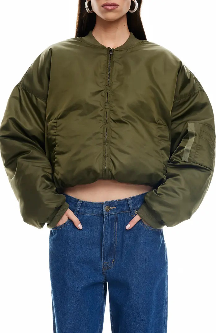 Essential Crop Bomber Jacket | Nordstrom