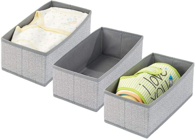 mDesign Soft Fabric Dresser Drawer and Closet Storage Organizer for Toddler/Kids Bedroom, Nursery... | Amazon (US)