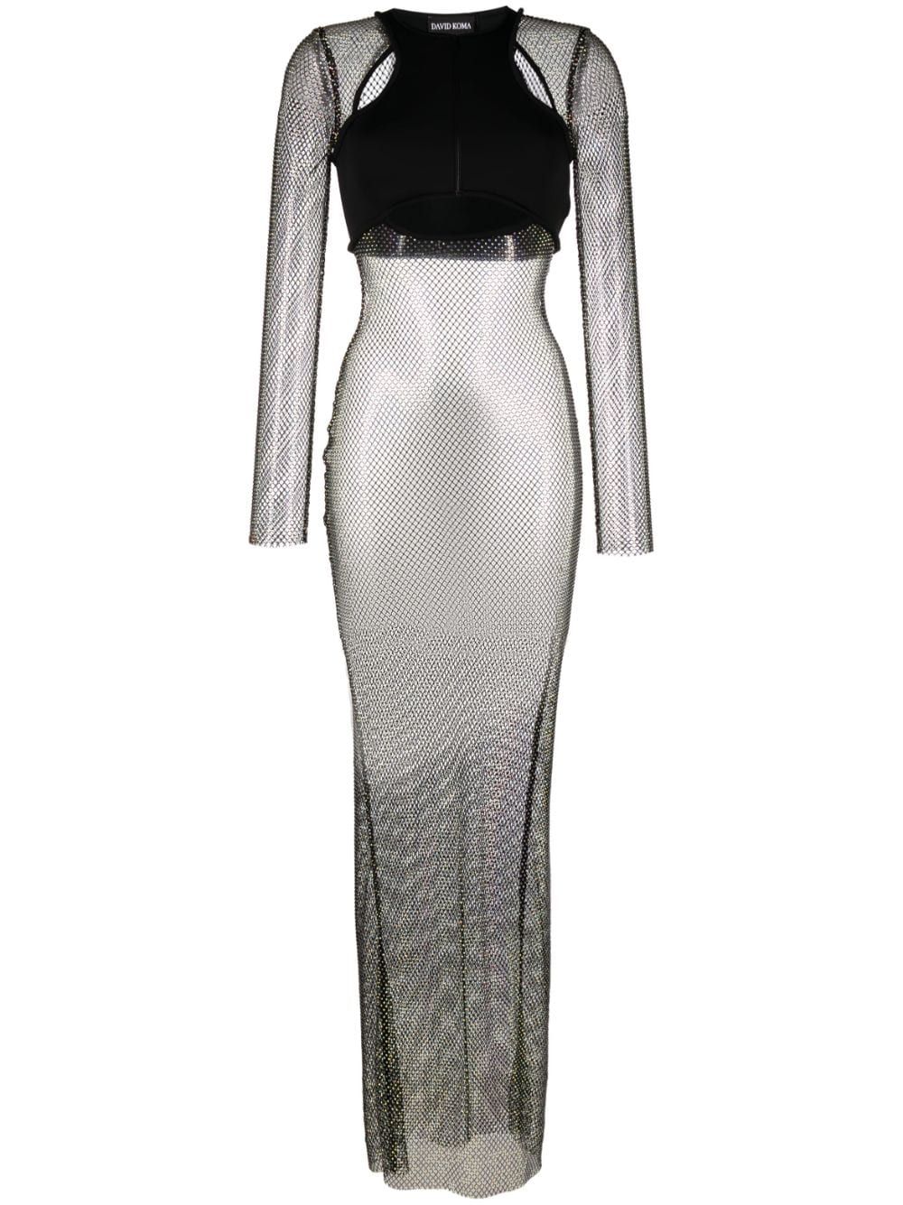 David Koma crystal-embellished Maxi Dress - Farfetch | Farfetch Global
