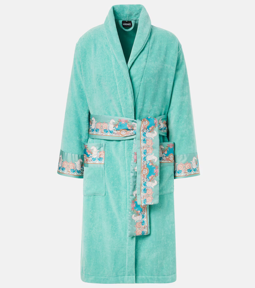 Versace Home Coral Theatre cotton terry bathrobe | Mytheresa (US/CA)