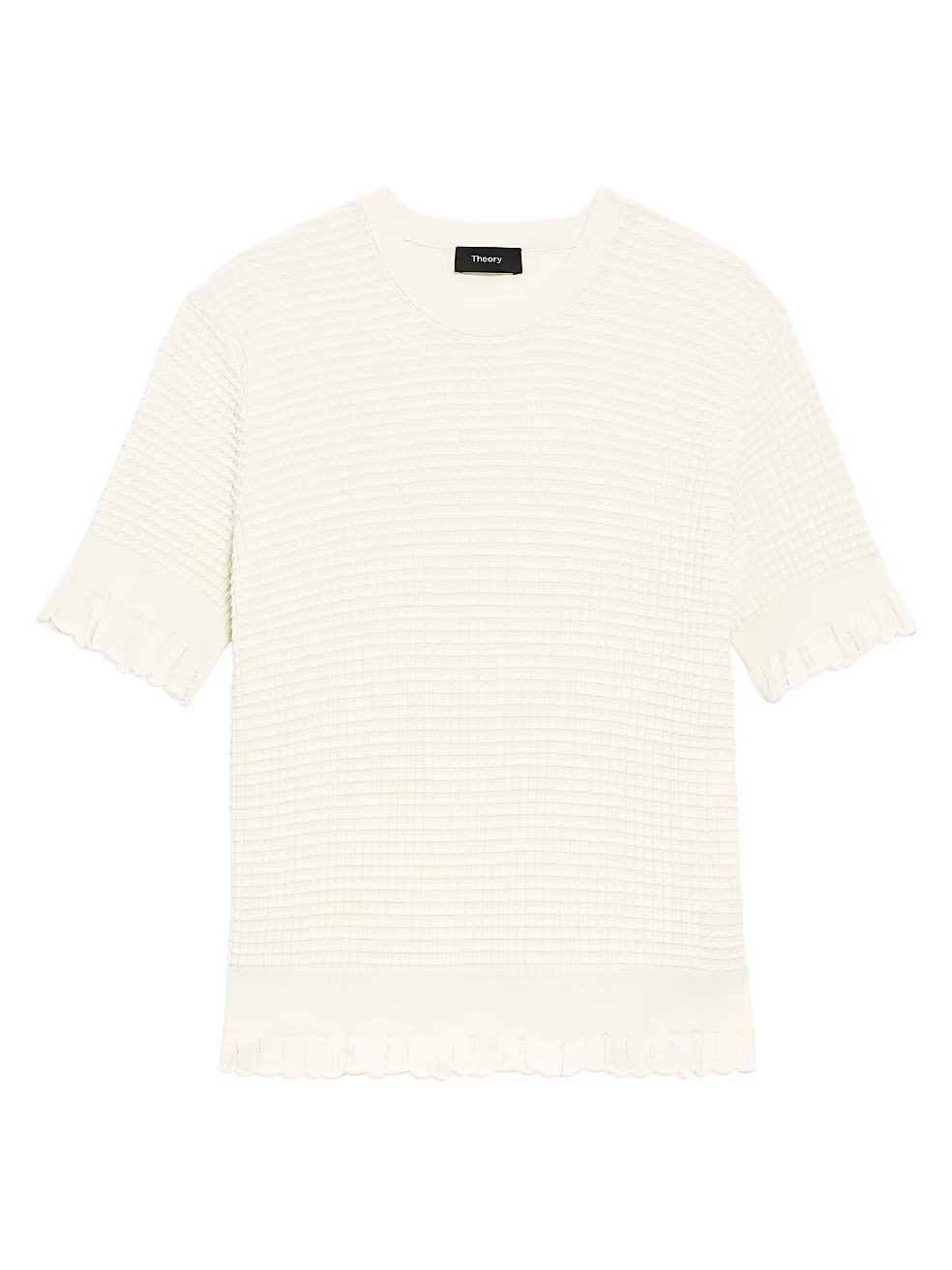 Lace-Trim Knit T-Shirt | Saks Fifth Avenue