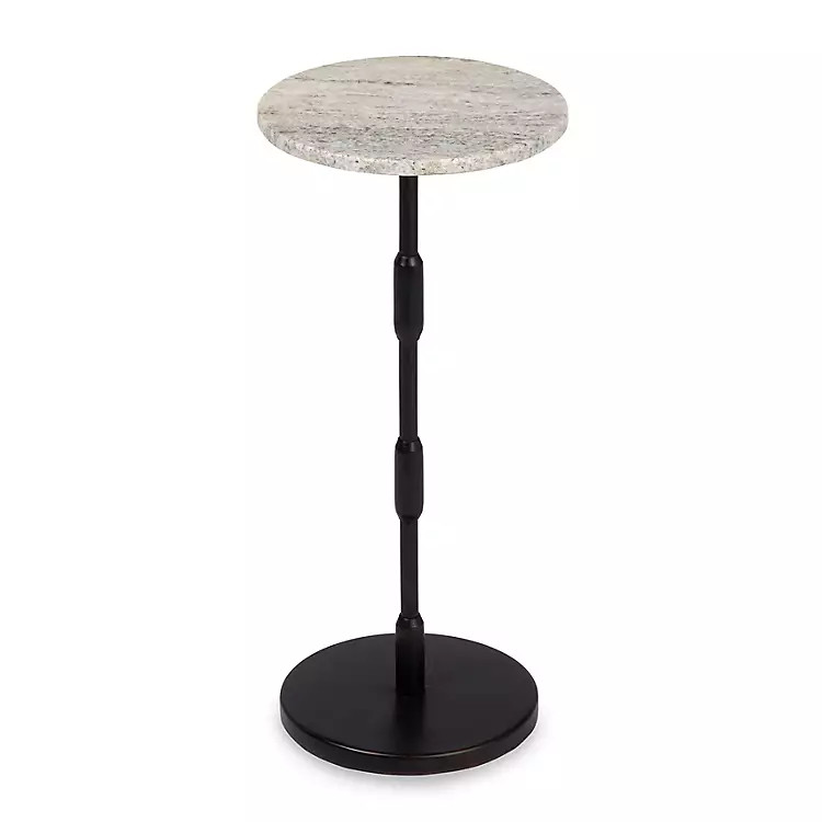 New! Round Kimmie Marble Side Table | Kirklands