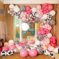 101/130/184Pcs Disco Cowgirl Balloon Garland Kit Baby Pink Hot Cow Print Latex Arch Lets Go Girl Bir | Etsy (US)