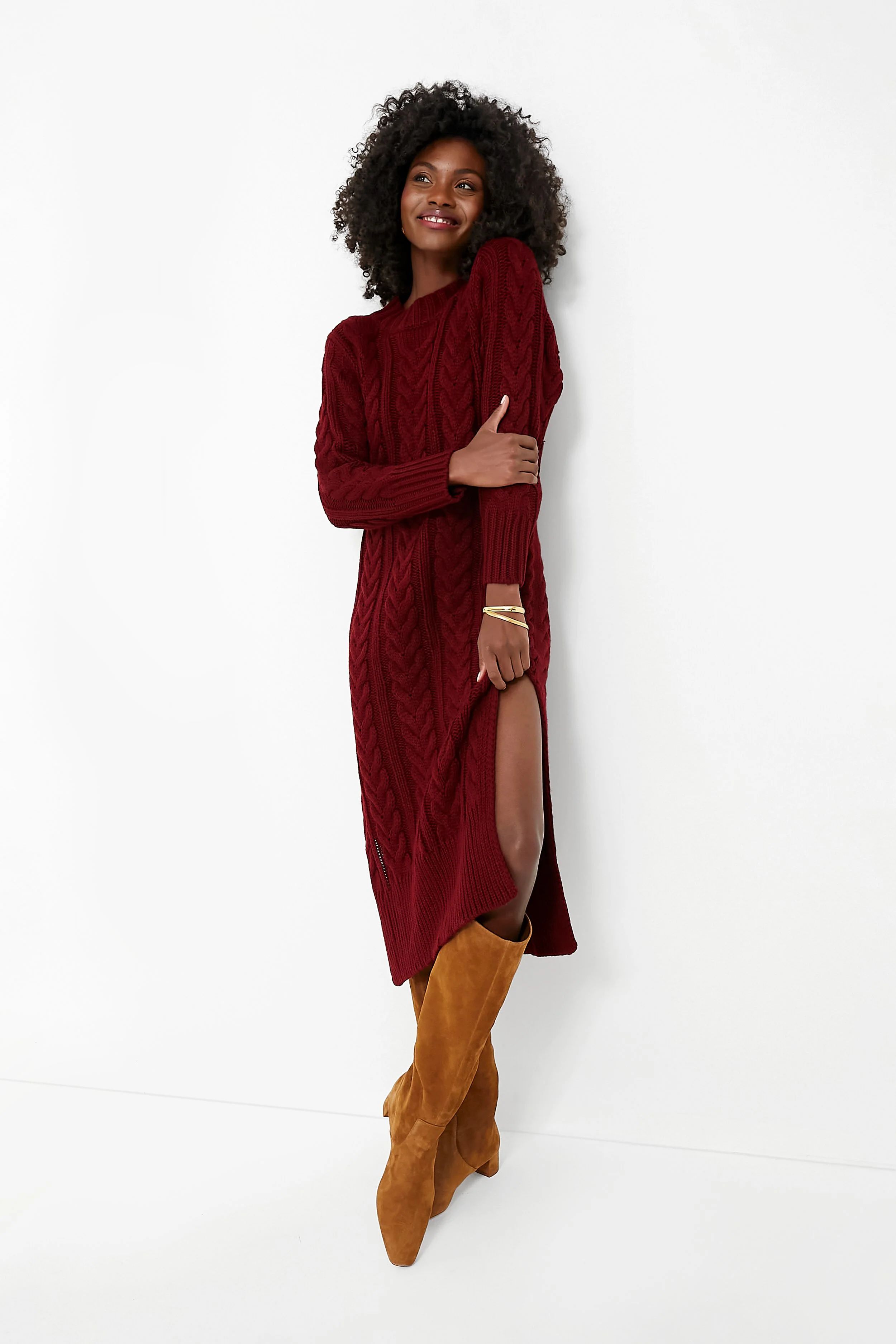 Maroon Maddox Sweater Dress | Tuckernuck (US)