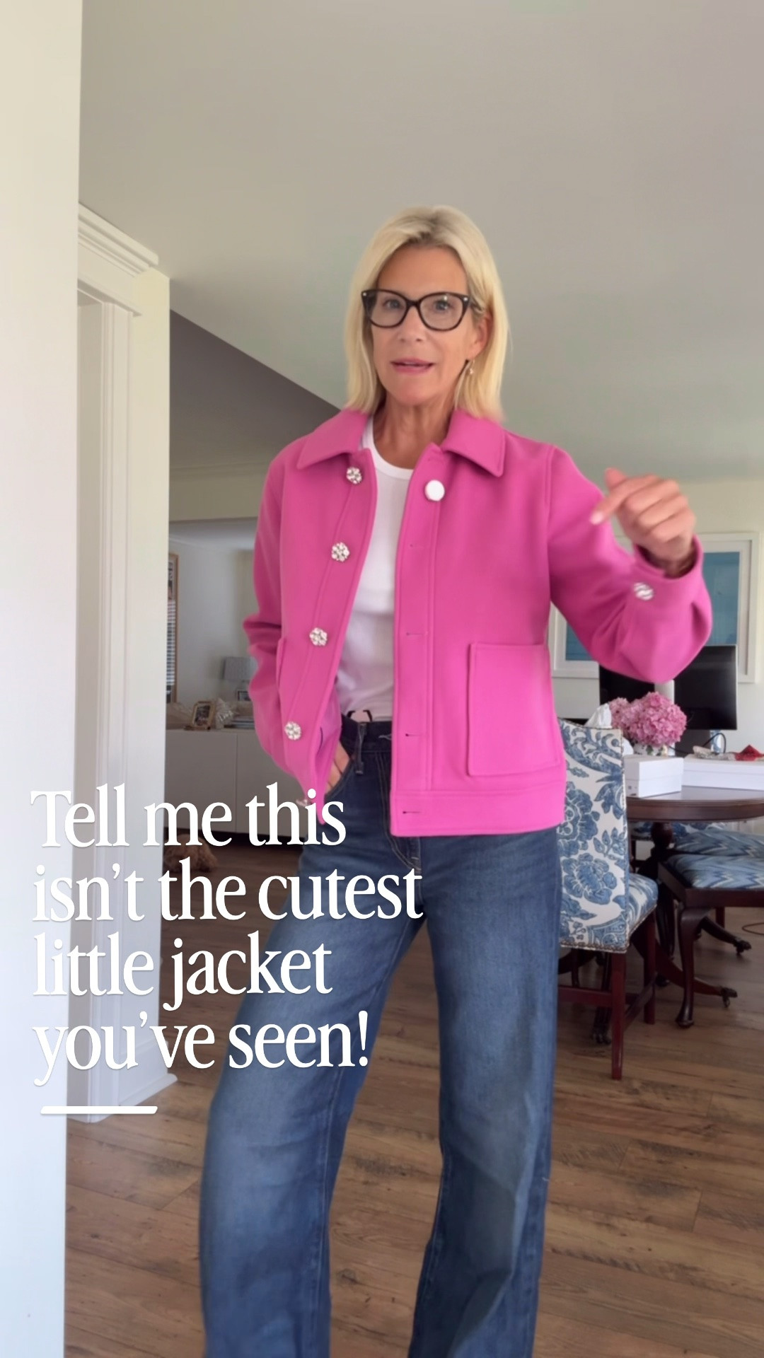 This little felt jacket is just too cute! The jewel buttons make it feel special, and at $99, it’s such a fun piece for cool summer nights and into fall. Wearing an XS.

👩‍💻 LTK PRO TIPS
❤️ Heart = Support my posts ;-)
🔖 Save = Get sale & restock alerts for the things you love!
📋 Lists = Keep favorites organized (List ideas: Christmas, Birthdays, and Vacations!)
📲 Share = Send lists and products to a friend (or your daughters like me).
💬 Comment = Ask me anything, and I’ll answer. ;-)

#LTKootd #LTKOver40 #LTKSaleAlert