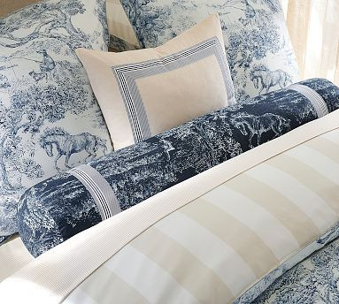 Brandon Maxwell Groveland Toile Bolster | Pottery Barn (US)