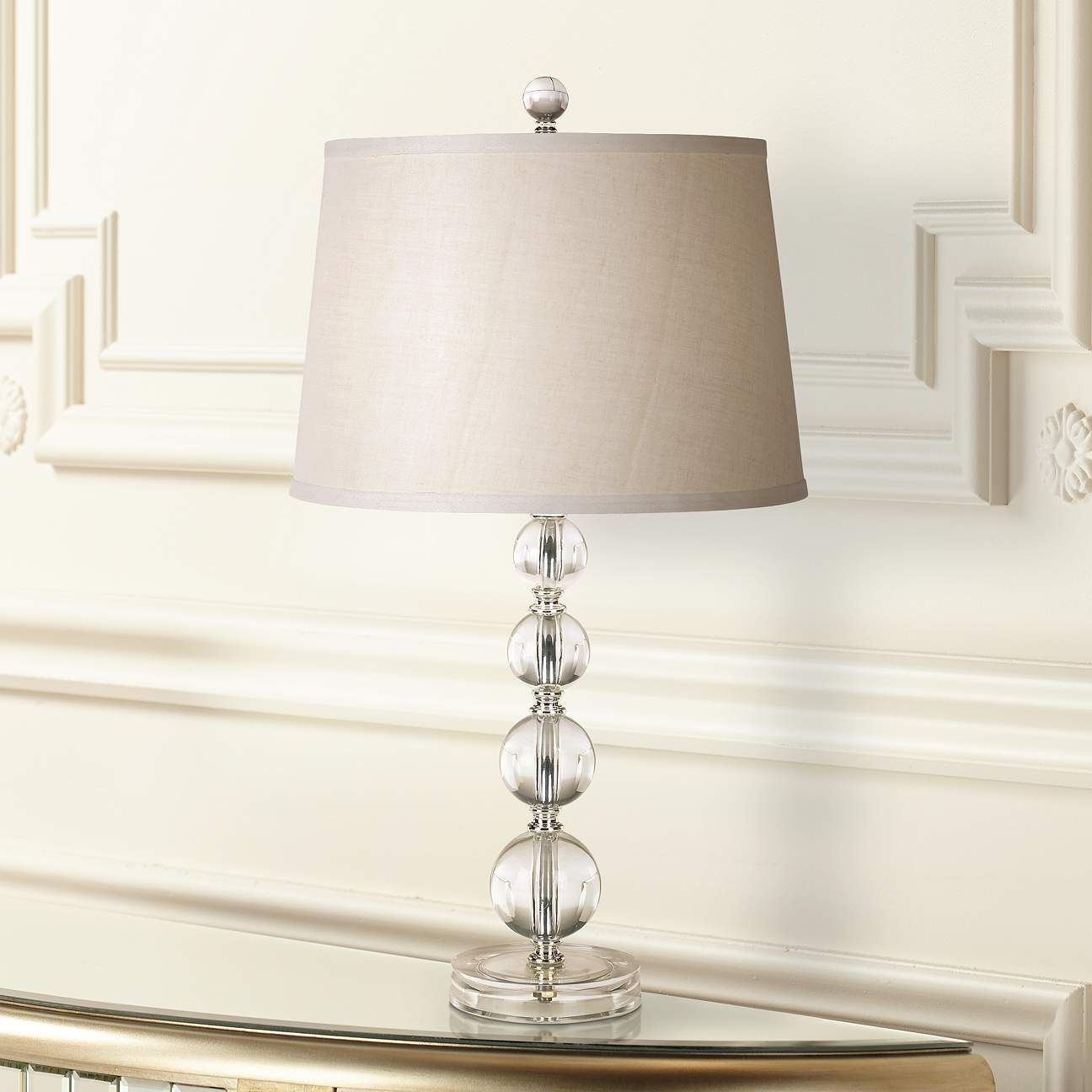 Herminie Stacked Ball Acrylic Table Lamp by 360 Lighting | LampsPlus.com