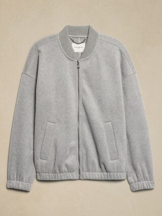 Knit Melton Bomber Jacket | Banana Republic Factory | Banana Republic Factory