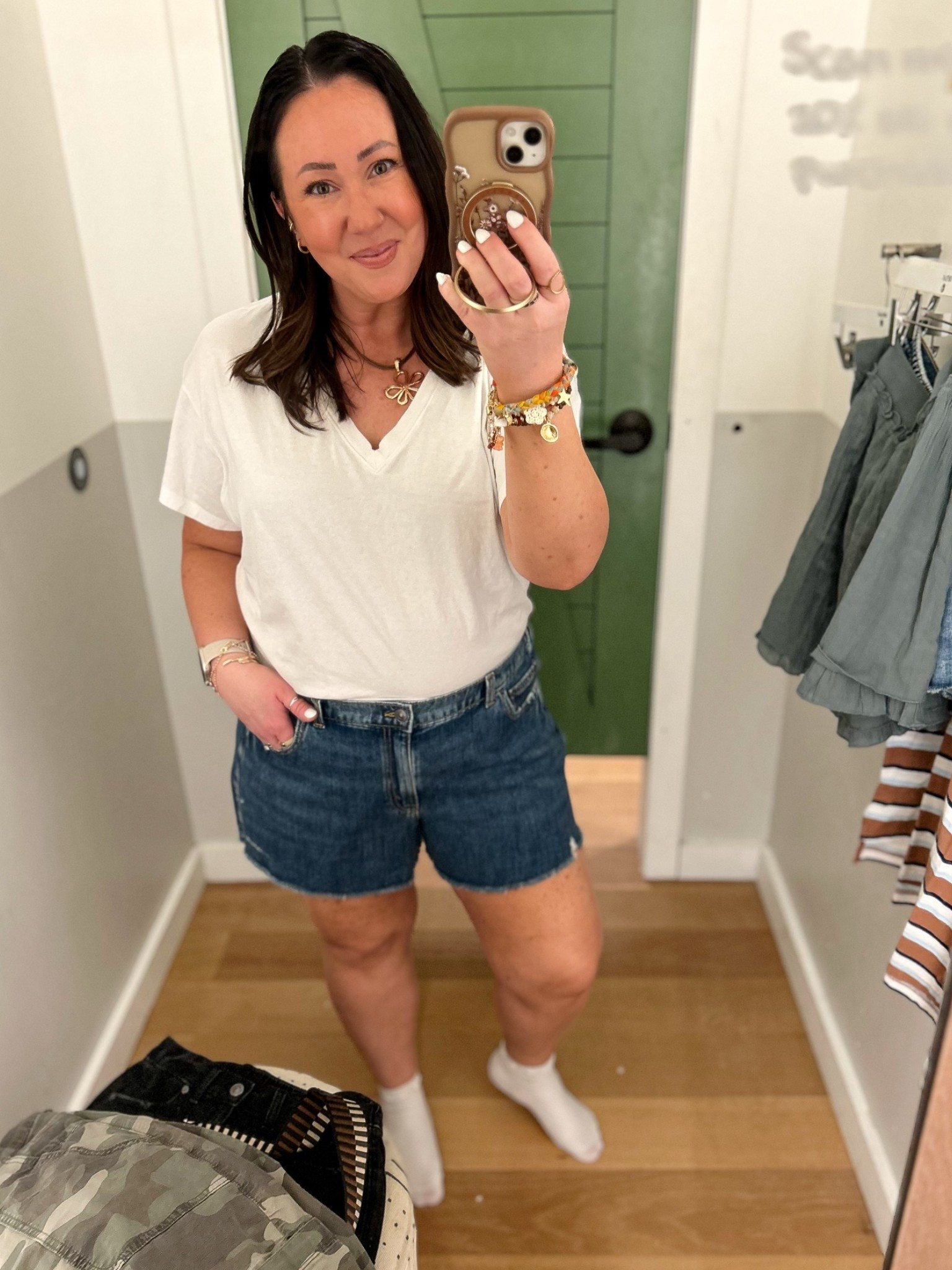 The most comfortable denim shorts and I found them @Aerie ! XL fit a looser fit! These have the stretchiest waistband in the back, making these feel like lounge shorts!  4 inch inseam!
XL tee.

#LTKOver40 #LTKSaleAlert #LTKMidsize