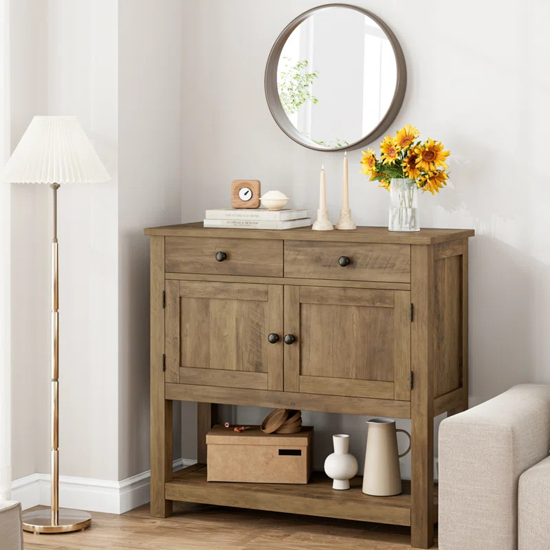 Wade Logan® Latiasha 35.4'' Console Table with Drawers and Cabinet & Reviews | Wayfair | Wayfair North America