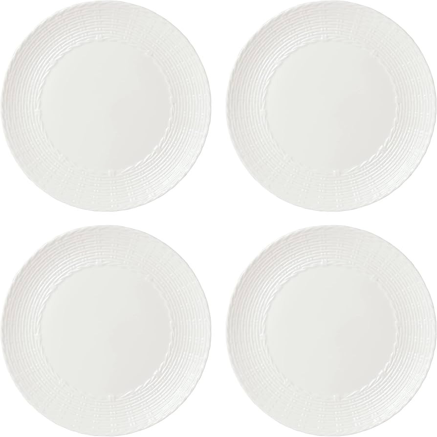 Lenox Wicker Creek Dinner Plates, 7.10, White, Set of 4 | Amazon (US)