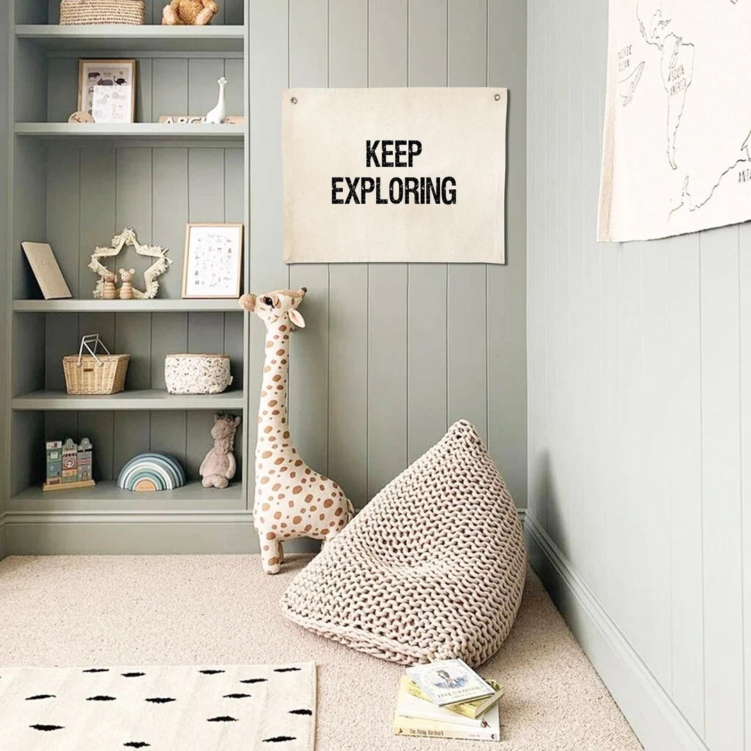 Keep Exploring Canvas Banner Cabin Wall Decor Adventure Wall - Etsy | Etsy (US)