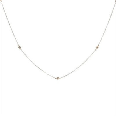 Tiffany By the Yard 5P Necklace 925 x diamond 2.0g Silver | eBay UK