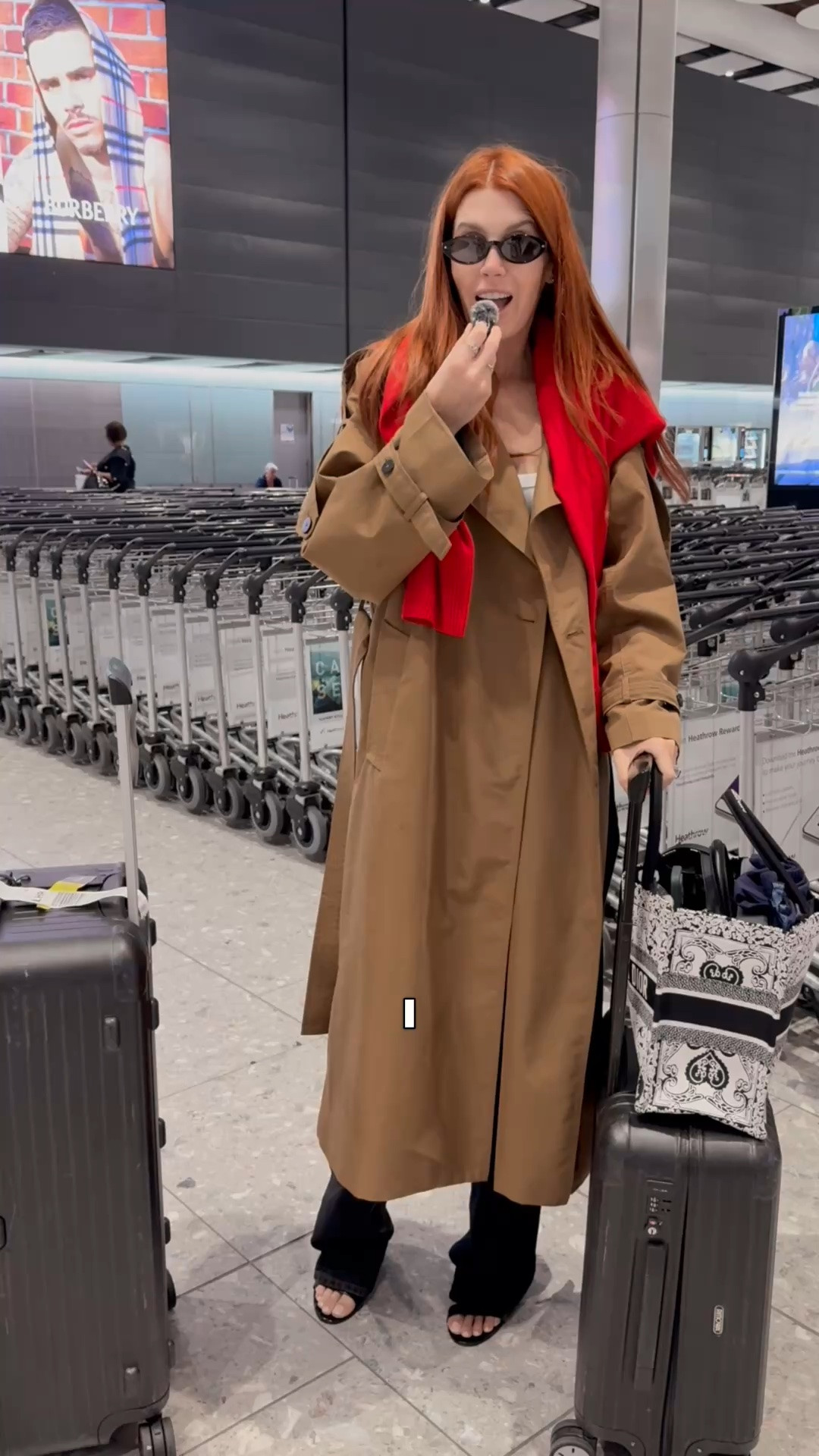 Airport uniform. Trench (always) high-rise denim, my favorite tank, cashmere over the shoulders - and yes, heels (sue me💁🏼‍♀️). Plus my trusty Rimowa luggage that has been everywhere with me.

#LTKgrwm #LTKootd #LTKTravel