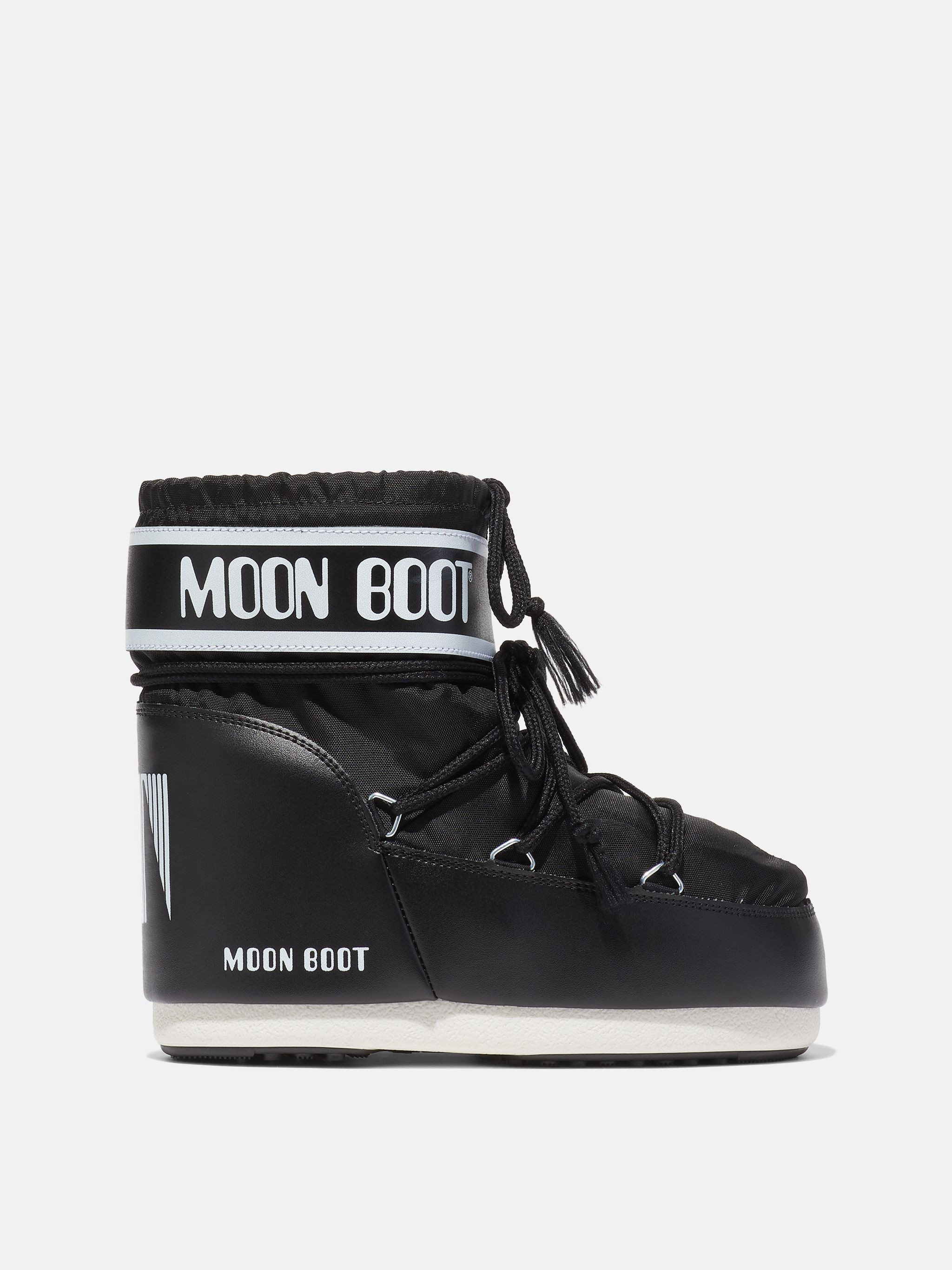 ICON LOW BLACK NYLON BOOTS | moon_boot