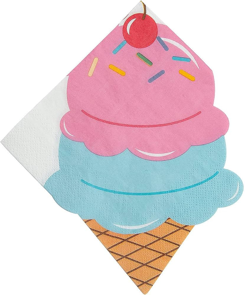 Ice Cream Party Luncheon Napkins - 16 Pieces | Amazon (US)