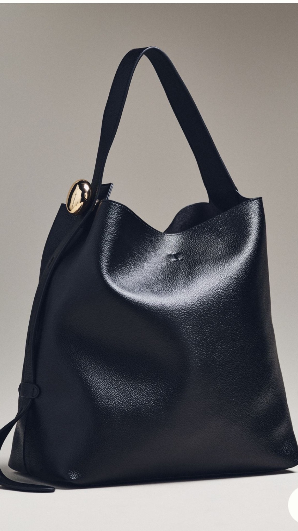 Anthropologie Faux Leather Black Totes 