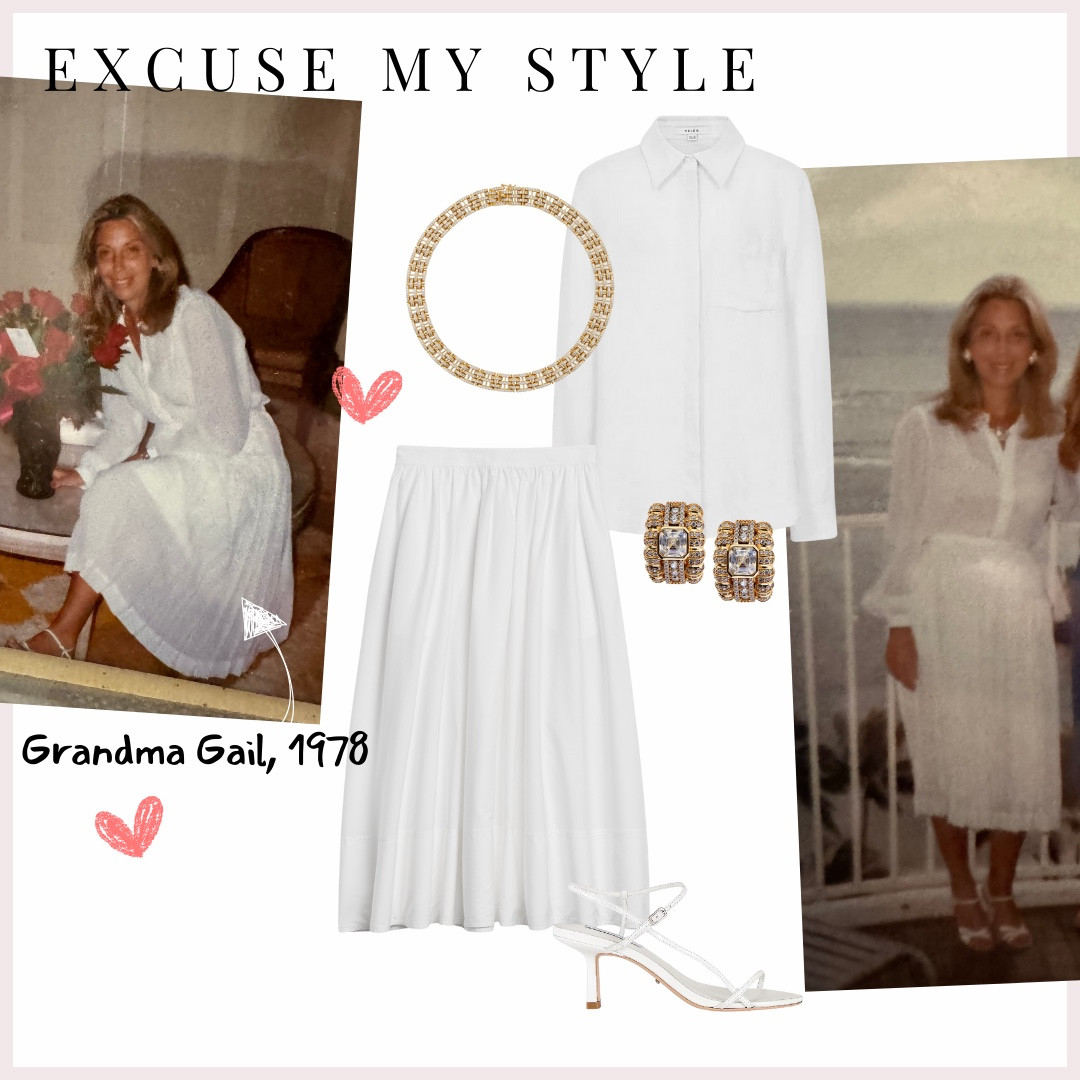 Recreating Grandma Gail’s all white summer outfit from 1978 🤍 

#LTKBeauty #LTKStyleTip