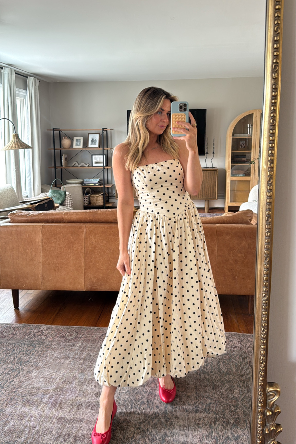 Wearing a size medium in this polka dot dress! 

#LTKSaleAlert