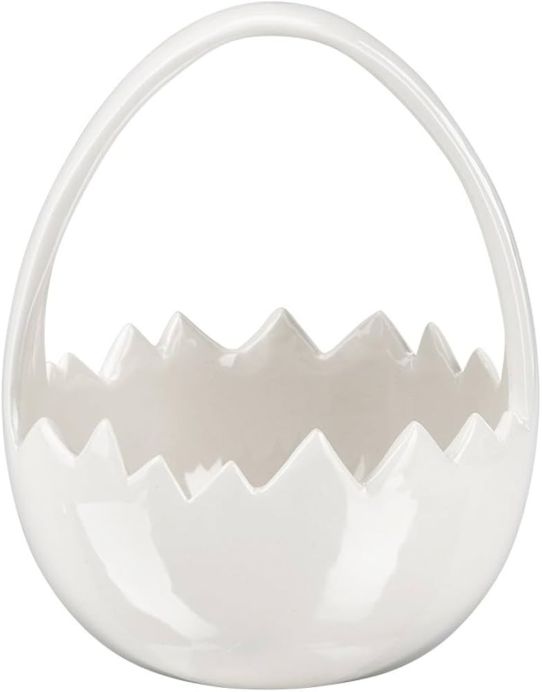 Ideen mit Herz | Körbchen in Eierschalenform | 15,2cm hoch, 12,1cm breit, 11,5cm tief | glänzen... | Amazon (DE)