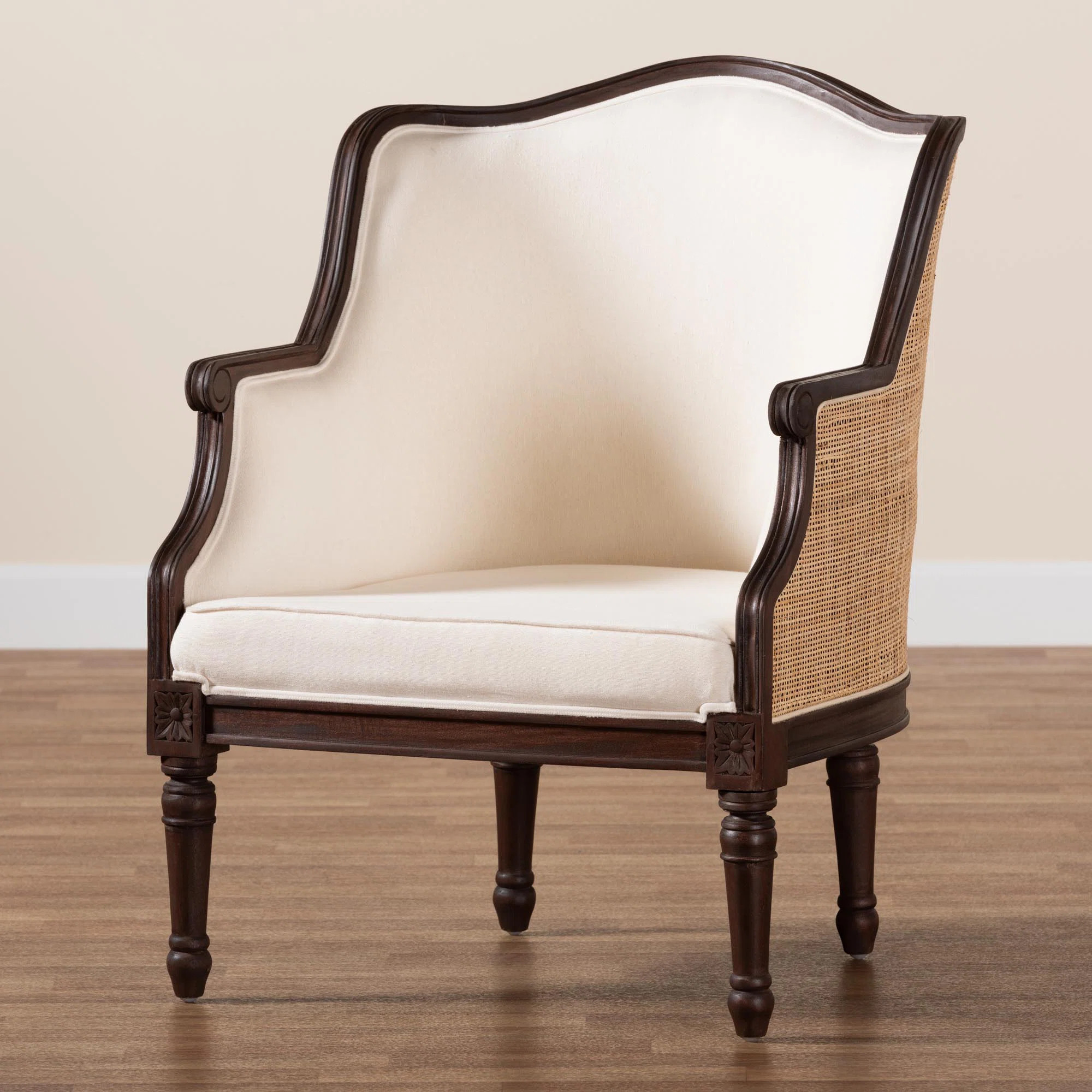 Semiha Rattan and Bayur Wood Armchair | Wayfair North America