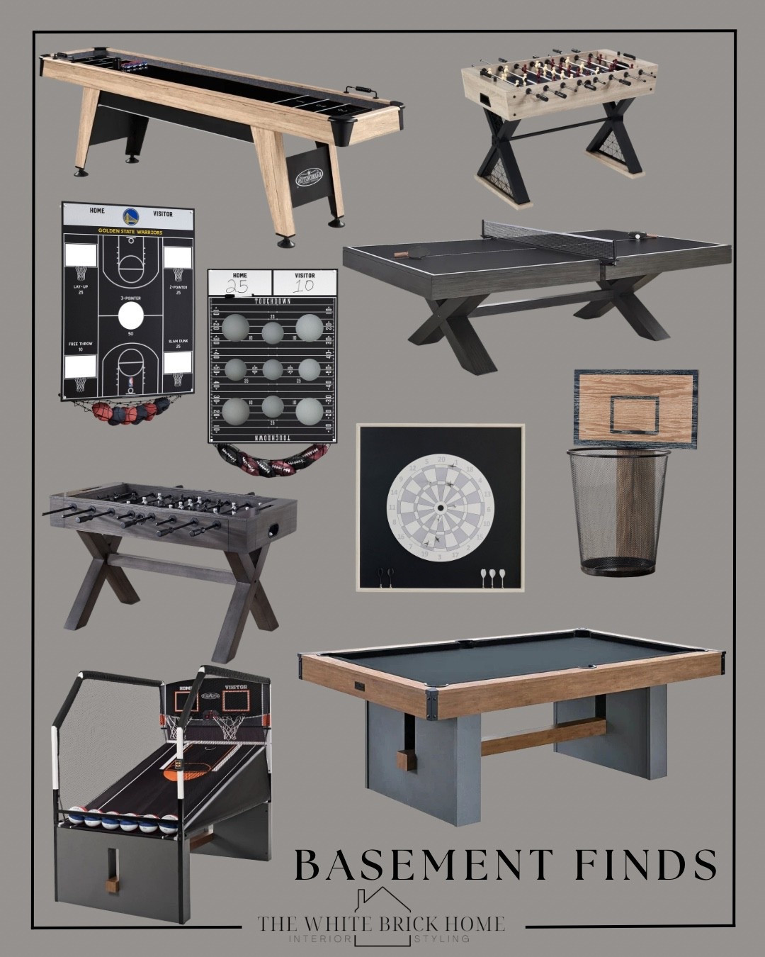 These table top and wall games are a great gift idea - perfect for a family gift for a basement hang out or teen space! 

Table games, pool table, foosball tables, ping pong tables, basketball, basketball wall games, football, football wall game, wall game, teen boy, teen boy gift ideas, gift ideas, teen boy gift ideas, basement, basement hang out, teen hang out, pottery barn, pottery barn teen, wayfair
