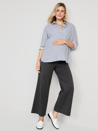 Maternity Full-Panel Pixie Wide-Leg Pants | Old Navy | Old Navy (US)