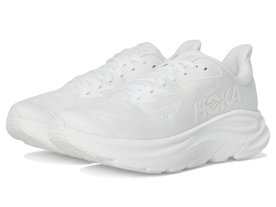 Hoka Clifton 10 Women's Shoes White/White : 9.5 D - Wide | Zappos