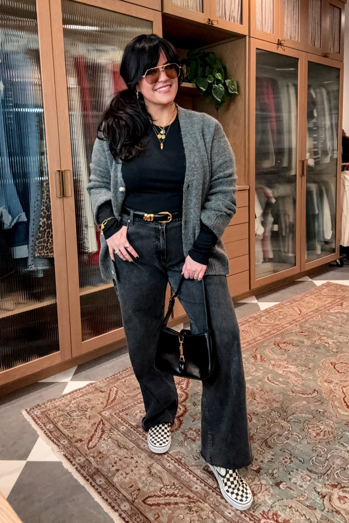 Midsize fall casual outfit 
Code: TARYN15 saves 15% on my accessories with Satya 
Cozy boyfriend cardigan xl
Long sleeve tee xl
Belt xl
Low rise relaxed black jeans sized up to a 33 for a loose fit 


#LTKSaleAlert #LTKSeasonal #LTKMidsize
