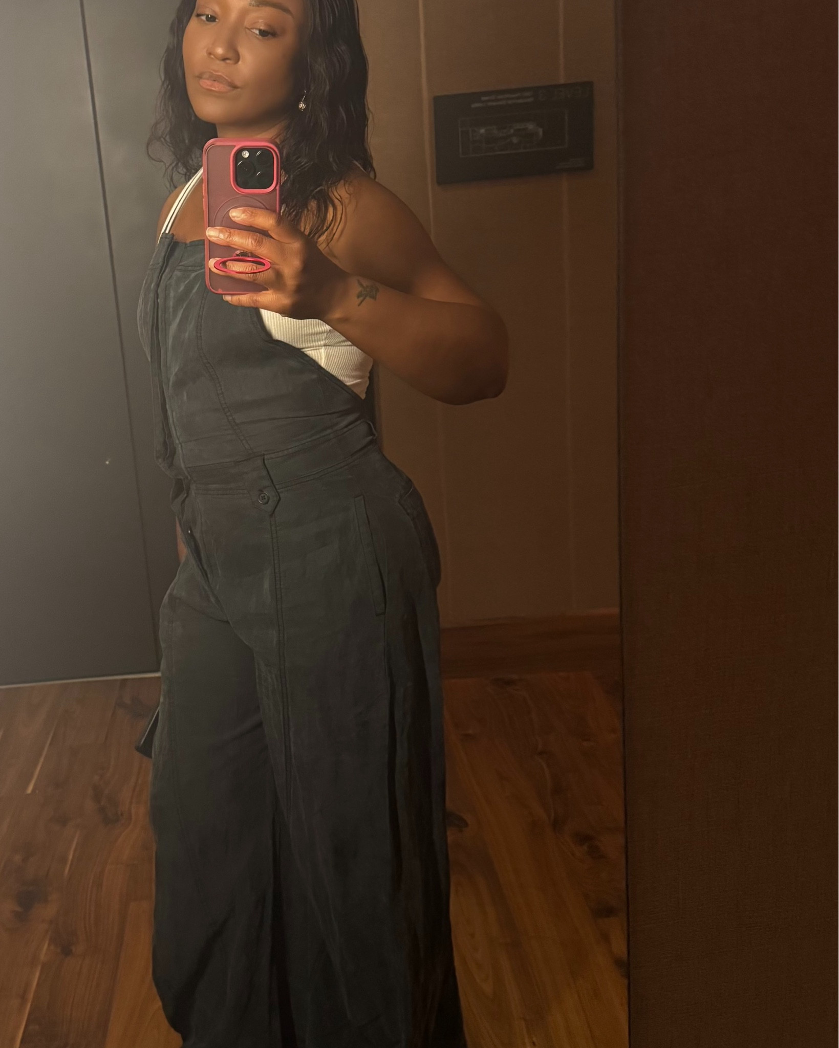 Soft denim !!! Button up in the middle jumpsuit … relax and be cute for the day in this look from Free People! Cannot locate exact original but this one below is close..

#LTKStyleTip