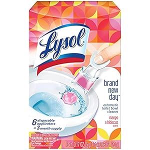 Lysol Automatic Toilet Bowl Cleaner, Click Gel, Mango & Hibiscus, 6 Count | Amazon (US)