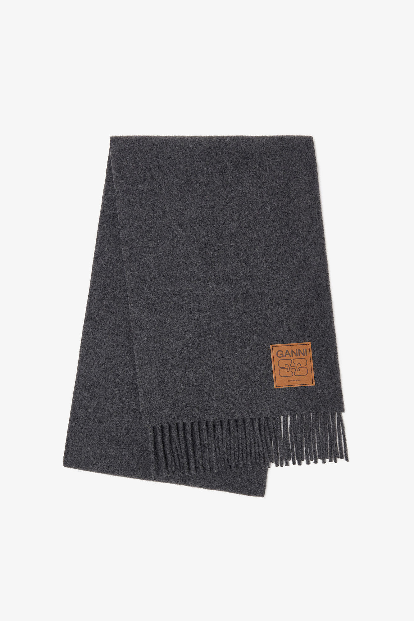 Grey Wool Scarf | Ganni