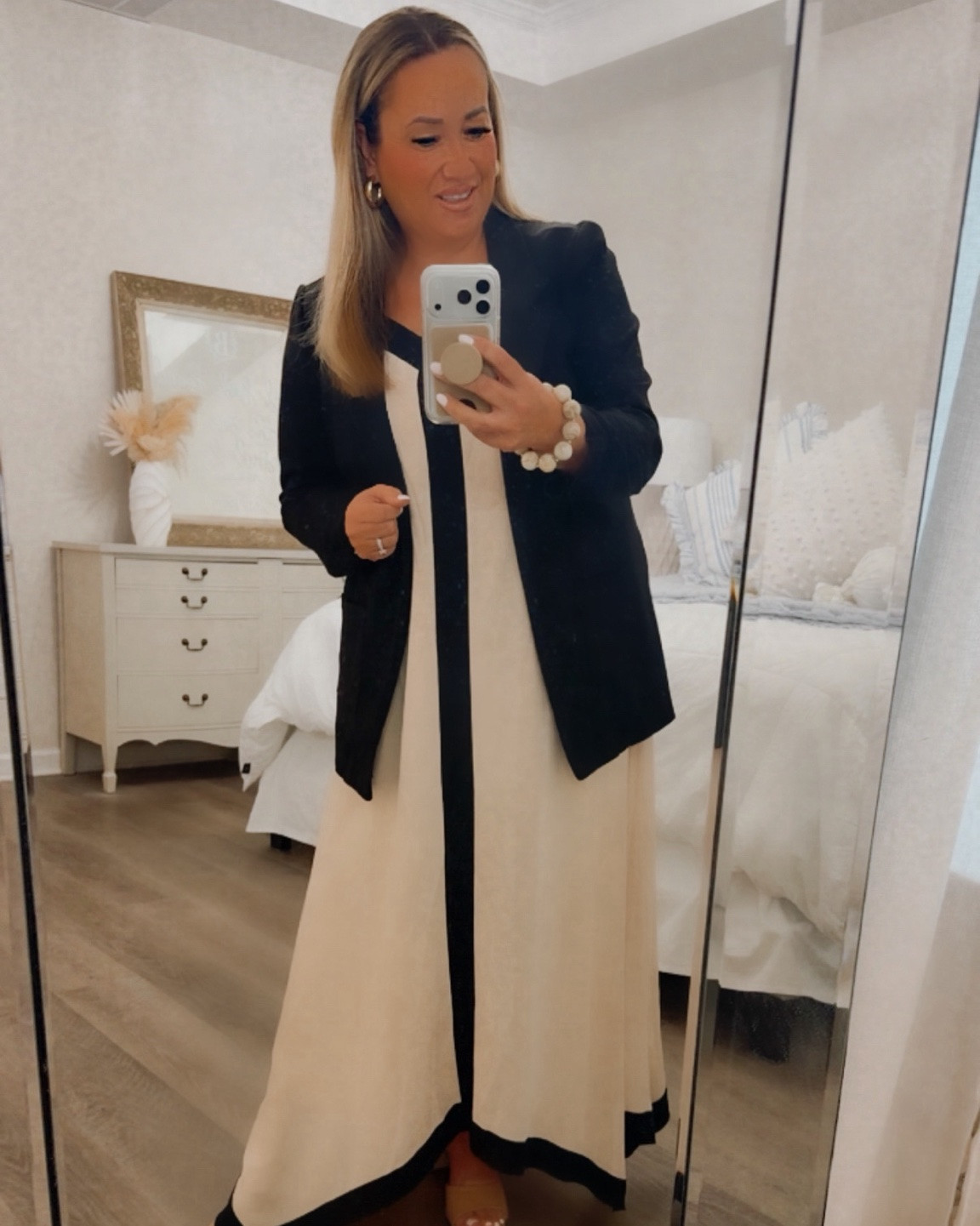 One thing I always ask myself before purchasing a piece: “Can I style this multiple ways?”

I’m all about investing in pieces that are timeless, versatile, and make your wardrobe work harder. 🤍

This dress is the perfect example. I wore it on our cruise earlier this year without the blazer for an effortless vacation look, and now I’m styling it with a blazer for a more elevated, executive feel. Same dress… completely different vibe.

My favorite pieces are the ones that can take you from vacation days to work days with just a few simple styling changes. 

Shop this versatile look through my LTK!

#TimelessStyle #StyleOverTrends #WardrobeEssentials #ElevatedStyle

#LTKgrwm #LTKootd #LTKPetite