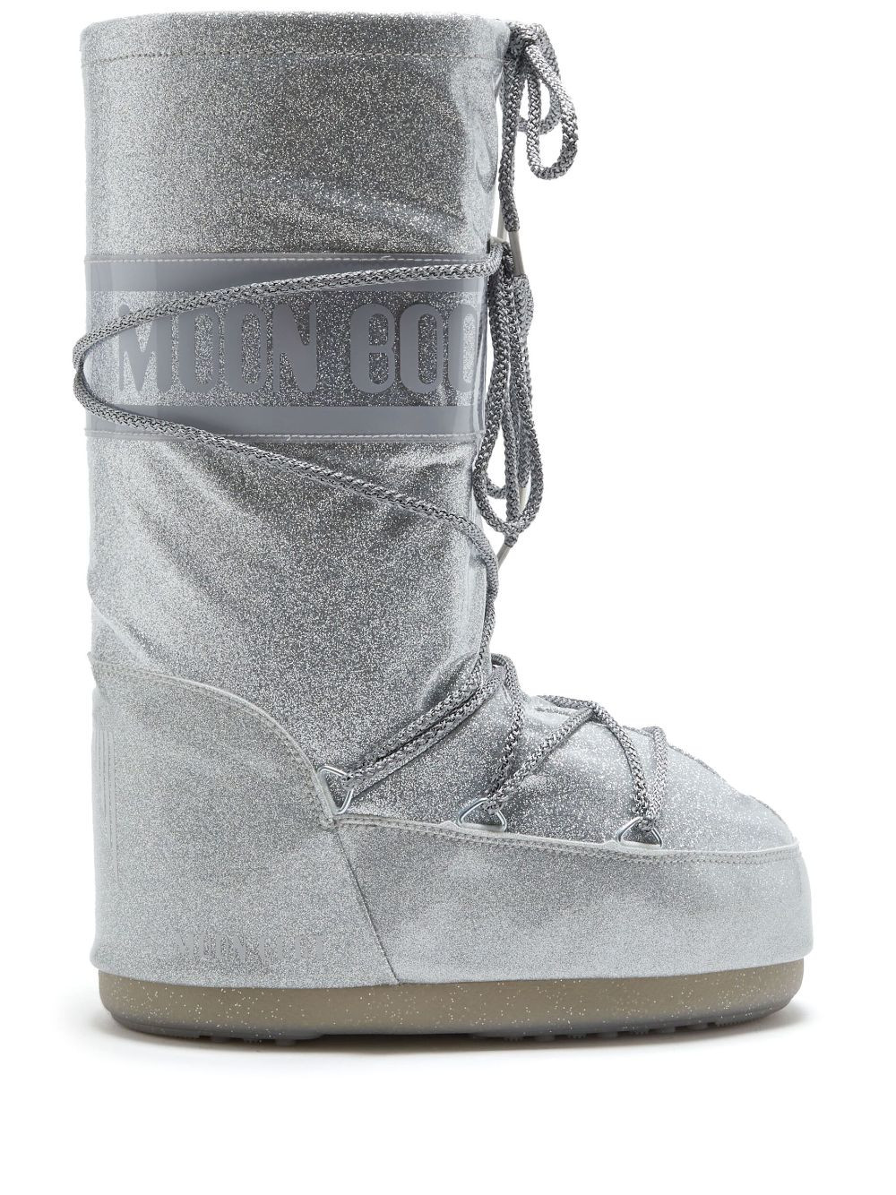 Moon Boot Icon Glitter snow boots - Silver | Farfetch Global