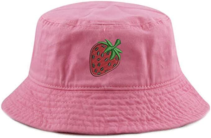 INK STITCH 1500 Unisex Adults and Kids Strawberry 100% Cotton Summer Bucket Hats - Multicolors | Amazon (US)