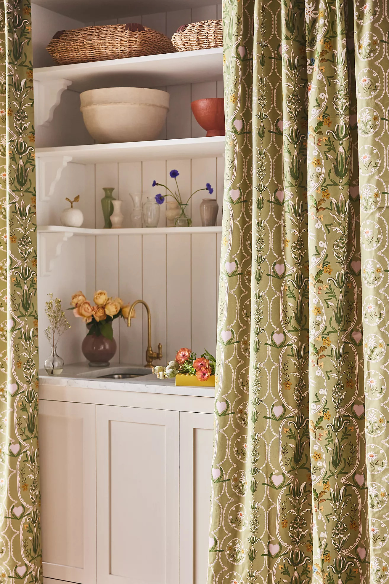 MINDTHEGAP Edelweiss Printed Cotton Curtain | Anthropologie (US)