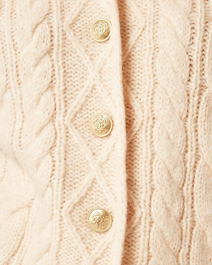 Cable-knit turtleneck cardigan sweater | J. Crew US