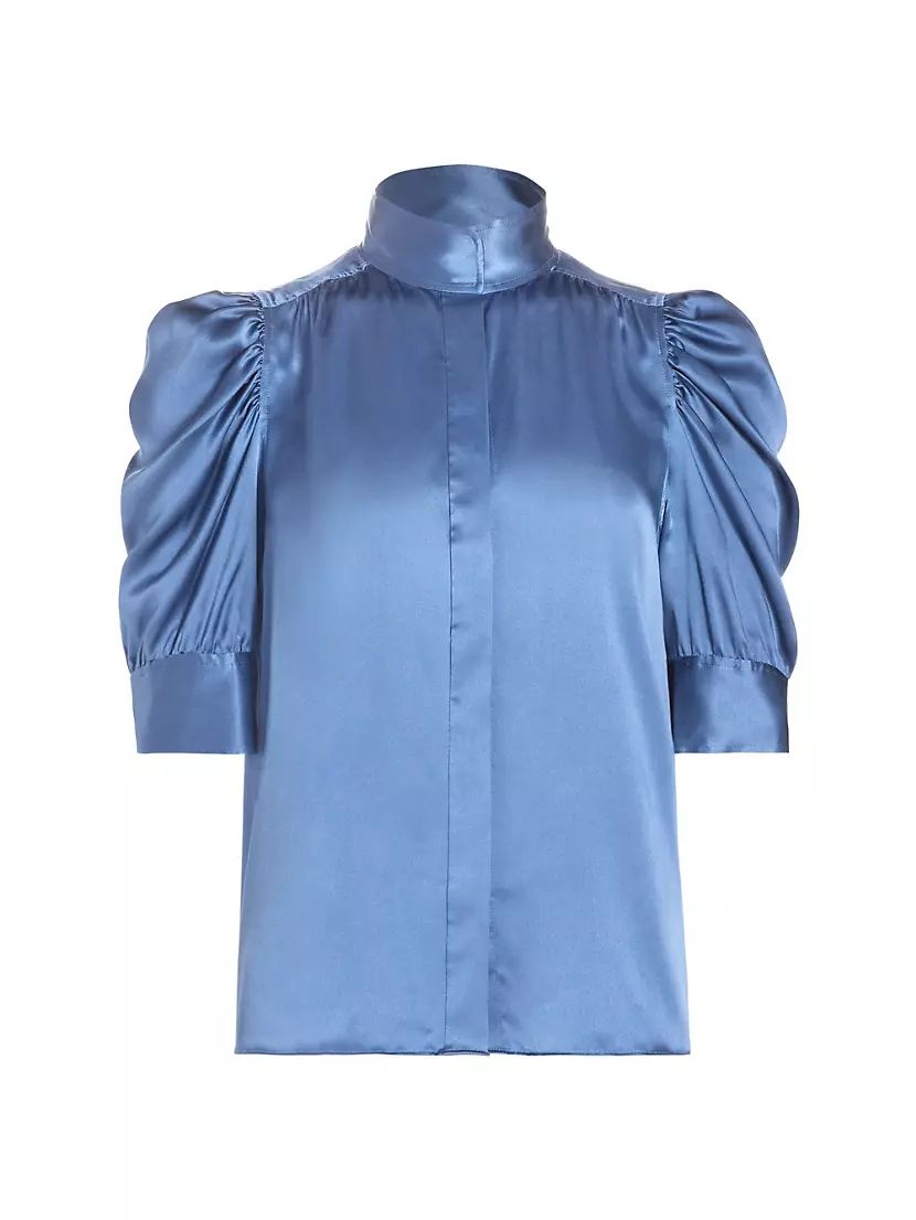 Gillian Ruched Silk Top | Saks Fifth Avenue