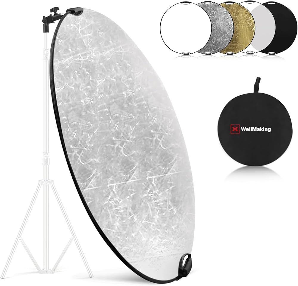 WELLMAKING 32 Inch (80cm) Reflector Photography, Collapsible Light Reflector with Bag & tilt Adap... | Amazon (US)