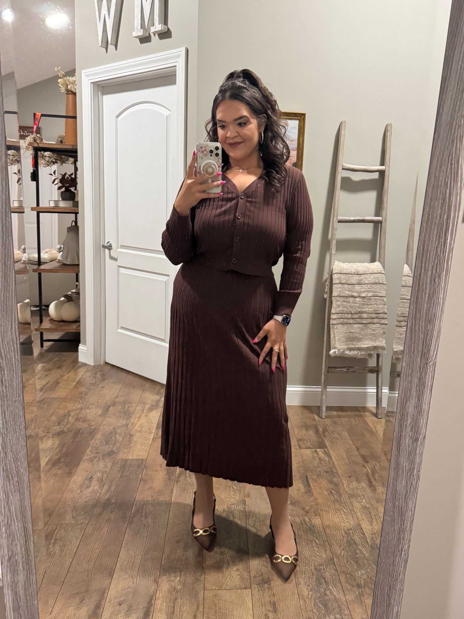 The perfect chocolate brown skirt set to transition into fall! 😍🍂🍁

#LTKShoeCrush #LTKMidsize #LTKFindsUnder50