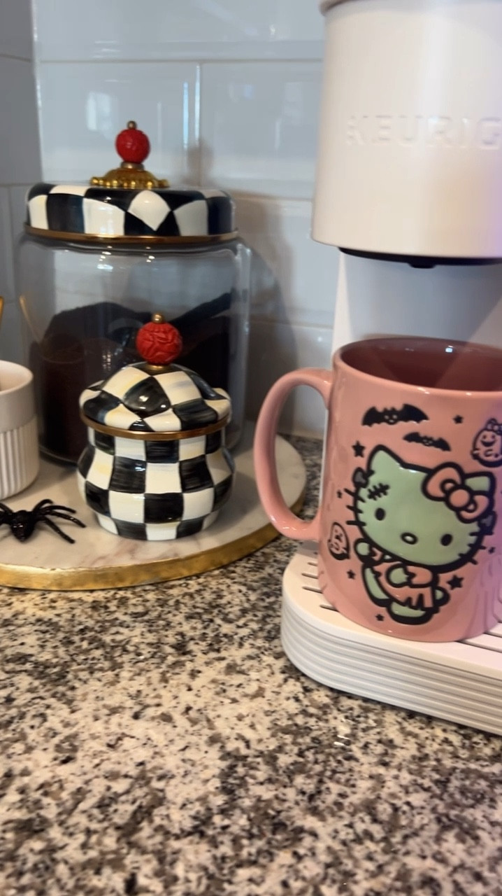 Hello Kitty coffee station!! #coffeestation #halloweendecor #hellokittydecor 

#LTKHalloween #LTKHome #LTKSeasonal