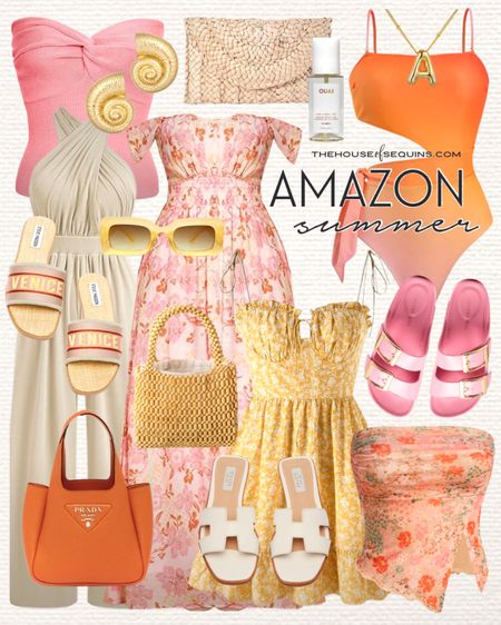 Shop these Amazon summer outfit and resortwear finds! Vacation Outfit, beach travel outfit, swimsuit, maxi dress, mini dress, jumpsuit, tube top, Hermes Oran and Birkenstock sandal look for less, Steve Madden Knox sandals, beaded tote bag, straw clutch, Prada Bag and more! 

#LTKFindsUnder100 #LTKFindsUnder50 #LTKSeasonal