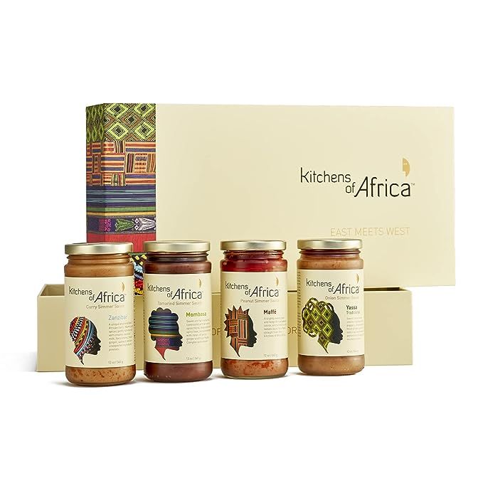 Kitchens of Africa - East Africa meets West Africa Giftbox. 4-Sauce Variety Giftpack - Curry, Pea... | Amazon (US)