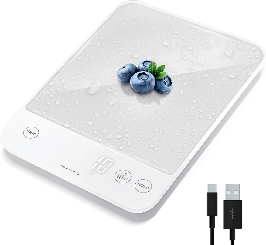 Etekcity Food Kitchen Scale, 22lb Digital Weight Scale Grams and Ounces Rechargeable Waterproof T... | Amazon (US)