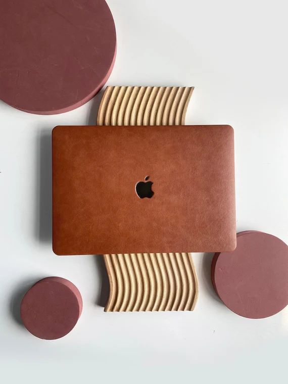 Gentry Orange Brown Vegan leather Hard Case Cover for MacBook Air 13 Macbook Pro 13 14 16 15 Air ... | Etsy (US)