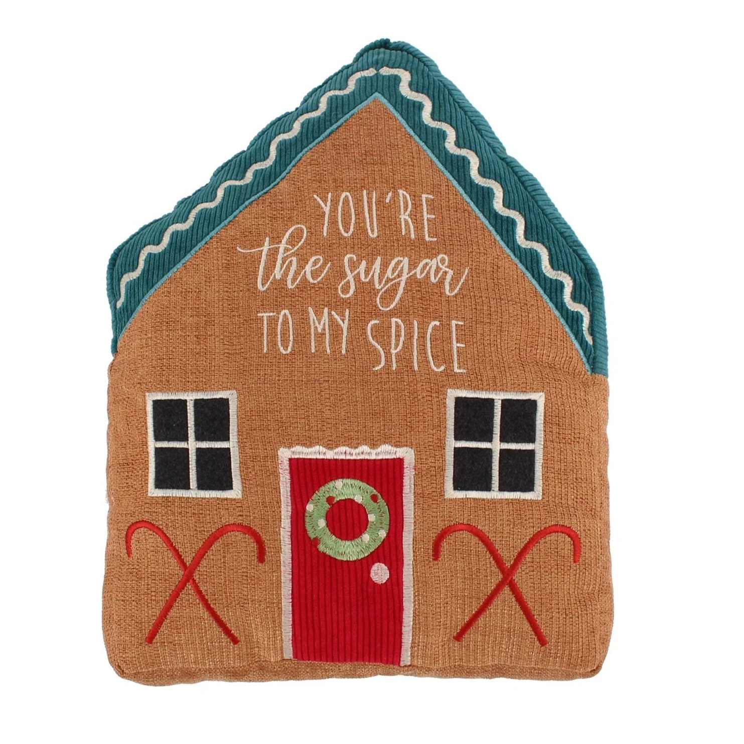 Gnome for the Holidays Gingerbread House Pillow Shaped / Multi | Levtex Home