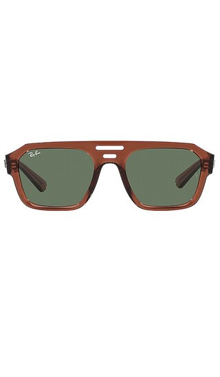Ray-Ban Corrigan in Brown. | Revolve Clothing (Global)